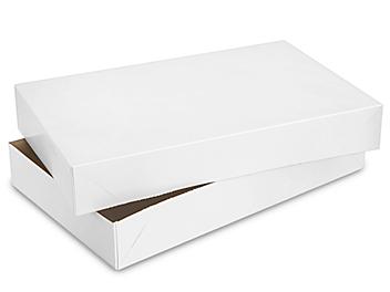2-Piece Apparel Boxes - 19 x 12 x 3", White Gloss S-7096