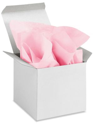 Tissue Paper Sheets - 20 x 30, Light Pink - ULINE - Bundle of 480 Sheets - S-7097LTPNK