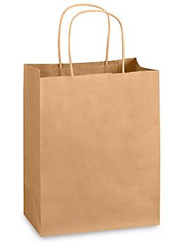 Kraft Paper Shopping Bags - 8 x 4 1/2 x 10 1/4", Cub S-7098