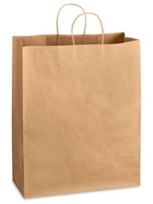 Kraft Paper Shopping Bags - 16 x 6 x 19 1/4", Queen S-7100