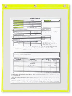 Job Ticket Holders - 11 x 14", Yellow S-7111Y
