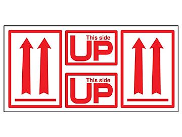Sets de Etiquetas Adhesivas Aéreas 4 en 1 - "This Side Up" y Flechas