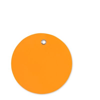 Plastic Tags - 3" Circle, Orange S-7219O