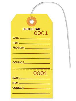 Repair Tags - #5, Pre-wired, Yellow S-7220YPW