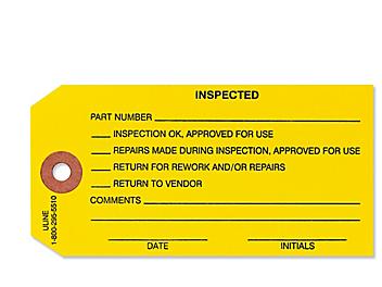 Inspection Tags - "Inspected", Plain S-7243PLAIN