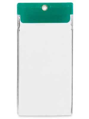 Vinyl Tag Protectors - #5, 2 3/8 x 4 3/4", Green S-7249G