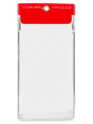 Vinyl Tag Protectors - #5, 2 3/8 x 4 3/4", Red S-7249R