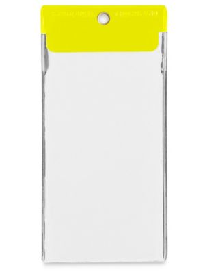 Vinyl Tag Protectors - #5, 2 3/8 x 4 3/4", Yellow S-7249Y