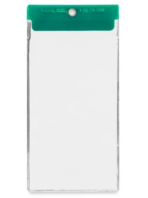Vinyl Tag Protectors - #12, 4 x 8", Green S-7251G