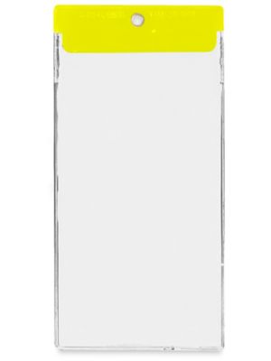 Vinyl Tag Protectors - #12, 4 x 8", Yellow S-7251Y