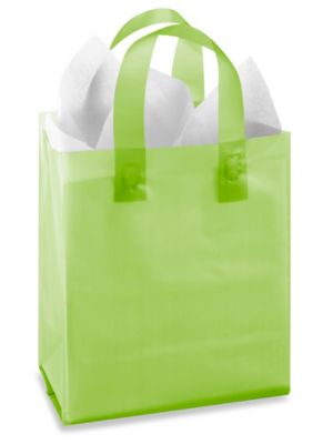 Colored Frosty Shoppers - 8 x 5 x 10", Cub, Lime S-7257LIME