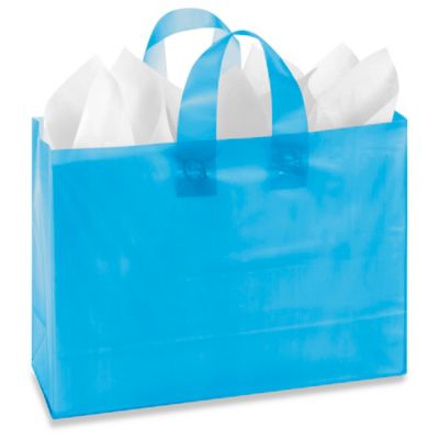 Colored Frosty Shoppers - 16 x 6 x 12", Vogue, Blue S-7258BLU