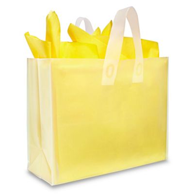 High Gloss Shopping Bags - 16 x 6 x 12, Vogue, Metallic Gold S-11622GOLD -  Uline