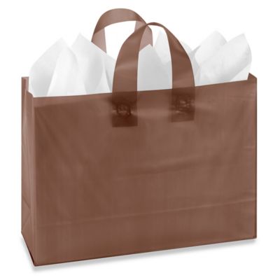 Colored Frosty Shoppers - 16 x 6 x 12", Vogue, Chocolate S-7258CHOC