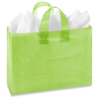 16 + 6 x 12 Lime Non Woven Tote