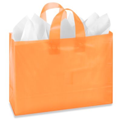 Colored Frosty Shoppers - 16 x 6 x 12", Vogue, Orange S-7258O