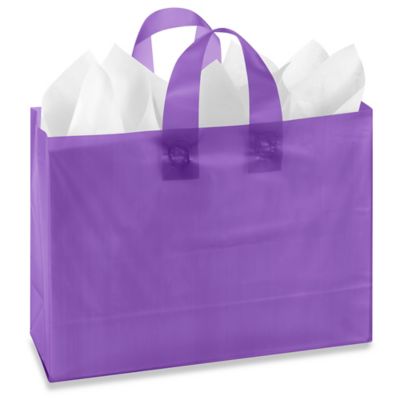 Colored Frosty Shoppers - 16 x 6 x 12", Vogue, Purple S-7258PUR