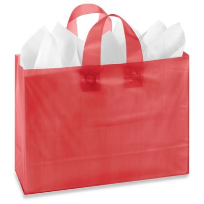 Colored Frosty Shoppers - 16 x 6 x 12", Vogue, Red S-7258R