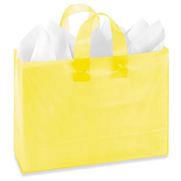 Colored Frosty Shoppers - 16 x 6 x 12", Vogue, Yellow S-7258Y