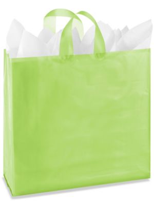 Colored Frosty Shoppers - 16 x 6 x 16", Queen, Lime S-7259LIME