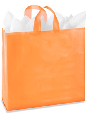 Colored Frosty Shoppers - 16 x 6 x 16", Queen, Orange S-7259O