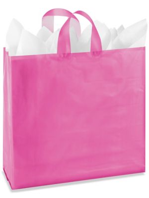 Colored Frosty Shoppers - 16 x 6 x 16", Queen, Pink S-7259P