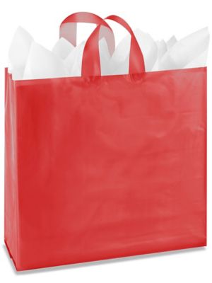 Colored Frosty Shoppers - 16 x 6 x 16", Queen, Red S-7259R