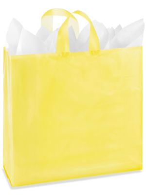 Colored Frosty Shoppers - 16 x 6 x 16", Queen, Yellow S-7259Y