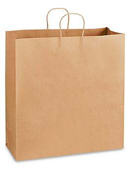 Kraft Paper Shopping Bags - 18 x 7 x 18 3/4", Jumbo S-7261