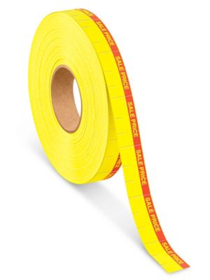 Monarch 1110® Labels - SALE PRICE, Yellow Removable S-7265 - Uline