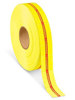 Monarch 1115® Labels - "CLEARANCE", Yellow S-7267