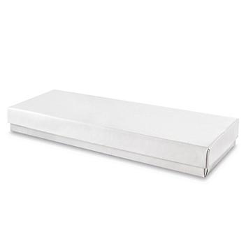 Jewelry Boxes - 8 x 2 x 7/8", White Swirl S-7280