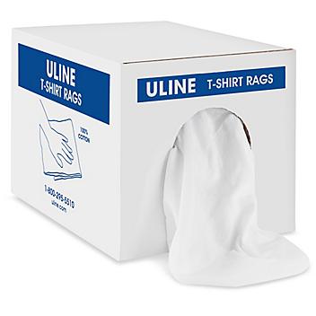 Premium White T-Shirt Rags - 10 lb box S-7287