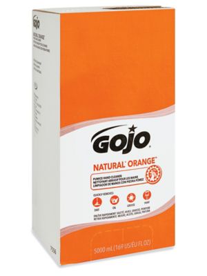 GOJO&reg; Natural Orange&trade; Pumice Soap Refill Box - 5,000 mL S-7293-5K