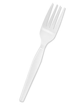 Plastic Forks Bulk Pack - Standard Weight, White S-7303B-S1