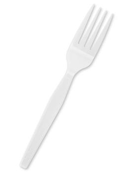 Uline Plastic Forks Bulk Pack - Standard Weight, White S-7303B