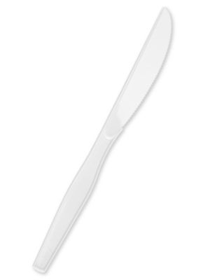 Uline Plastic Knives Bulk Pack - Standard Weight, White