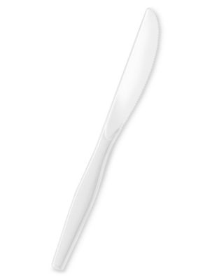Plastic Knives Bulk Pack Standard Weight, White S7304BS1 Uline