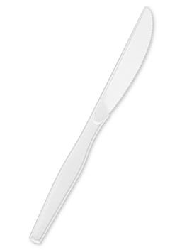 Uline Plastic Knives Bulk Pack - Standard Weight, White S-7304B