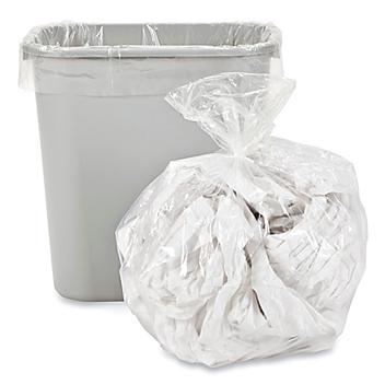 Uline Industrial Trash Liners - 6-7 Gallon, .75 Mil, Clear S-7314