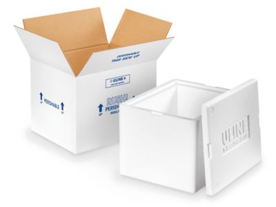 1 Box of Insulated Foam Containers: 12x10x9 - Temperature Control Solution