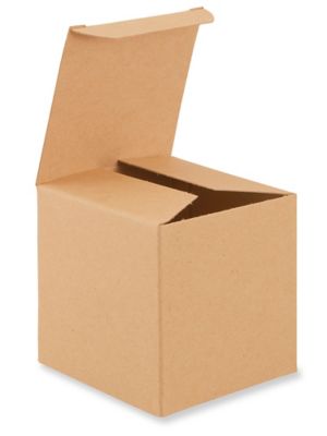 Reverse Tuck Cartons - Kraft, 4 x 4 x 4" S-7370