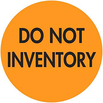 Etiquetas Adhesivas Circulares para Control de Inventario - "Do Not Inventory", 2"