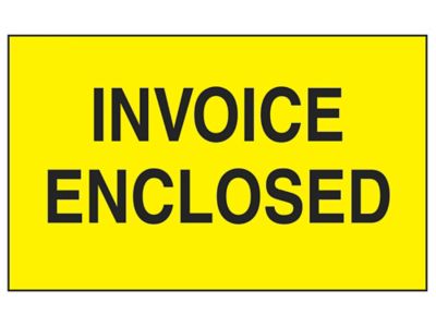 "Invoice Enclosed" Label - 3 x 5"