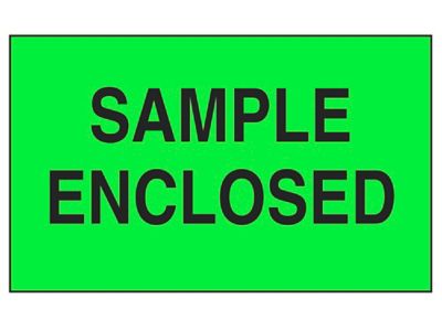 "Sample Enclosed" Label - 3 x 5"