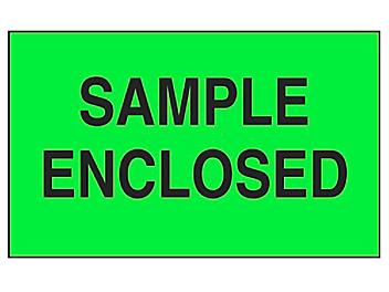 "Sample Enclosed" Label - 3 x 5" S-7380