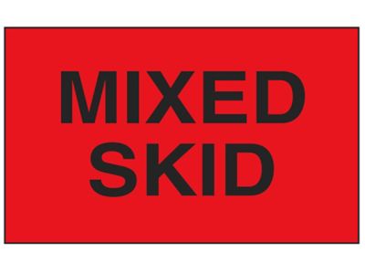 Étiquette adhésive – « Mixed Skid », 3 x 5 po