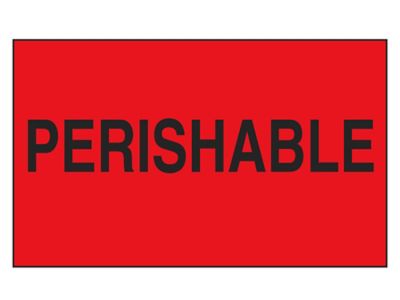 "Perishable" Labels - 3 x 5"
