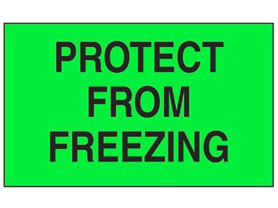 Étiquettes adhésives – « Protect from Freezing », 3 x 5 po