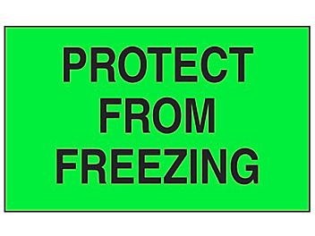 "Protect from Freezing" Labels - 3 x 5" S-7394